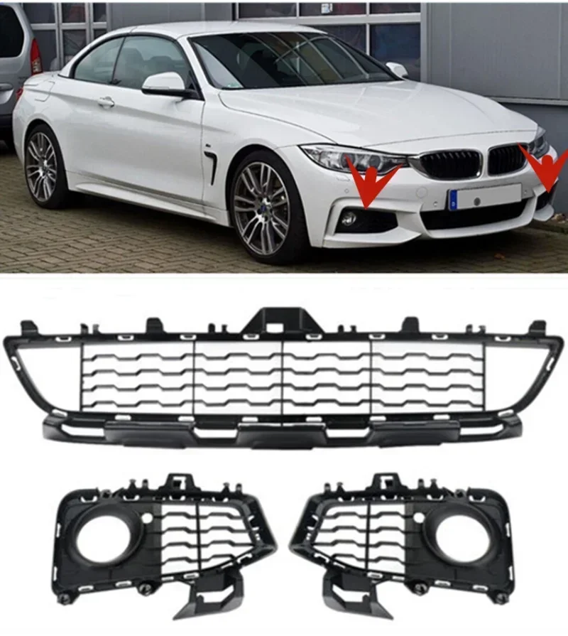 

Front Center/ Left/ Right Fog Light Grille Cover for BMW F32 F33 F36 M Sport 425i 430i 435i 2013-2020