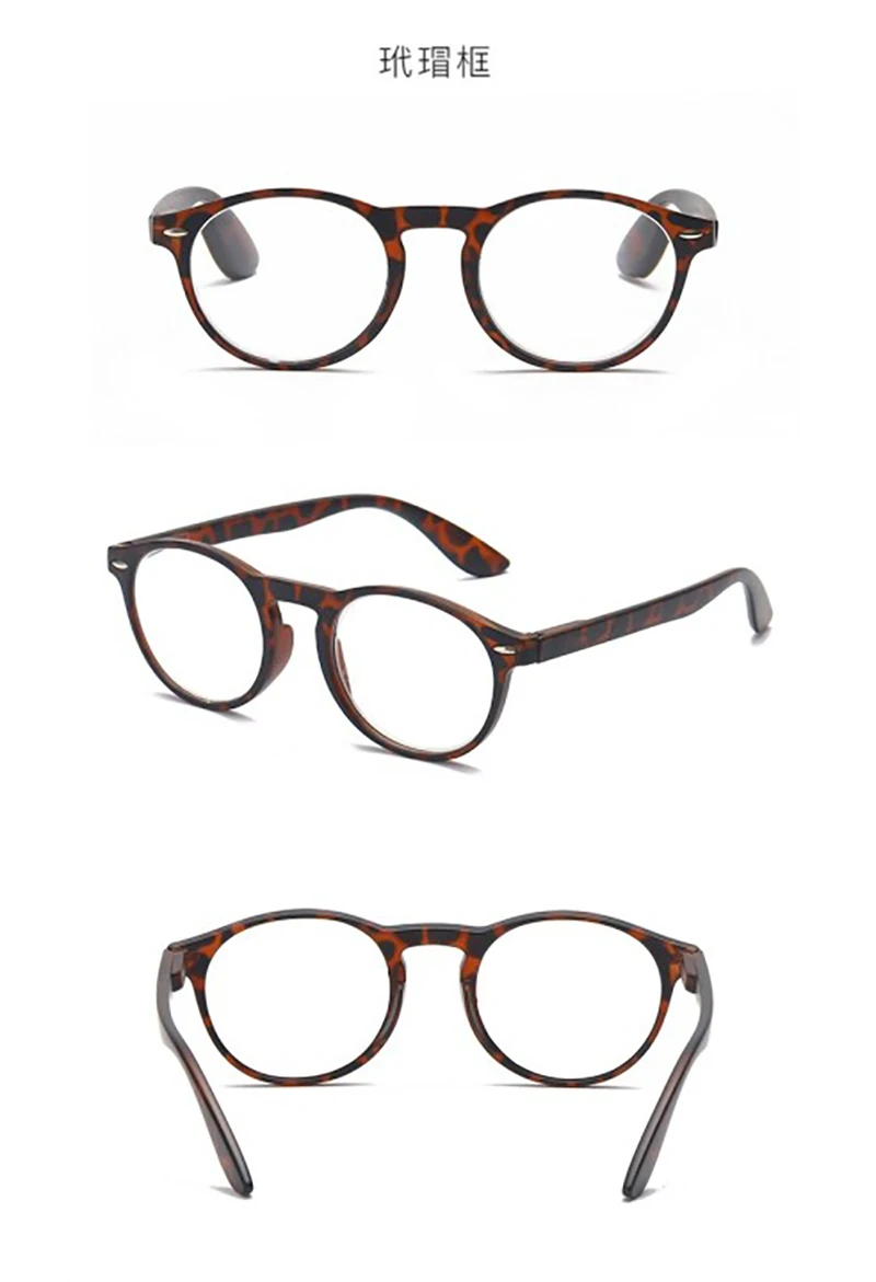 May Flower Fashion Damen-Lese-Rezeptbrille für Herren, runder Rahmen – Detail 9