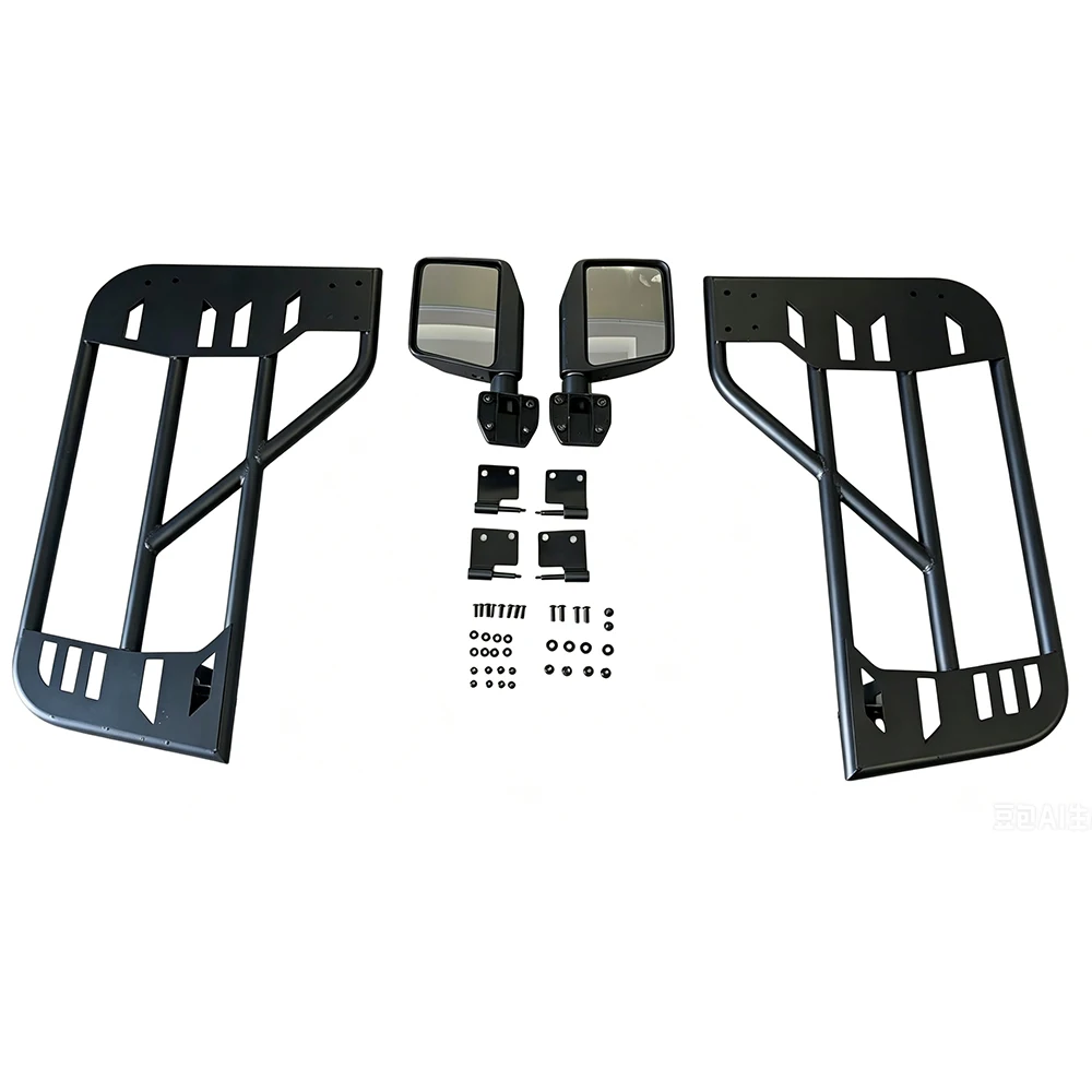 Half Doors Steel Black with 2 Mirrors For Jeep Wrangler TJ 1997-2006 2-Door T010 SXMA - view 5