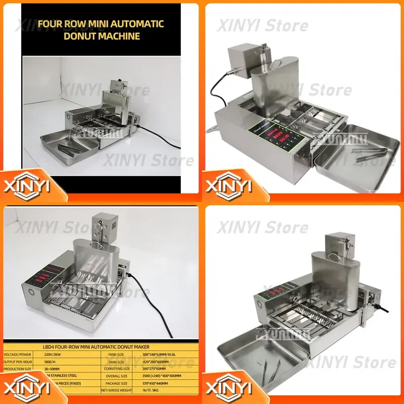 2025 New Automatic Doughnut Maker Fryer for Intelligent Donut Making Machine Production Machine Stainless Steel Constant