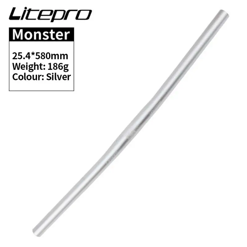 2024 جديد Litepro للطي دراجة دراجة كامل مستقيم المقود 25.4x540 580 مللي متر ألياف الكربون بار مقود أفقي