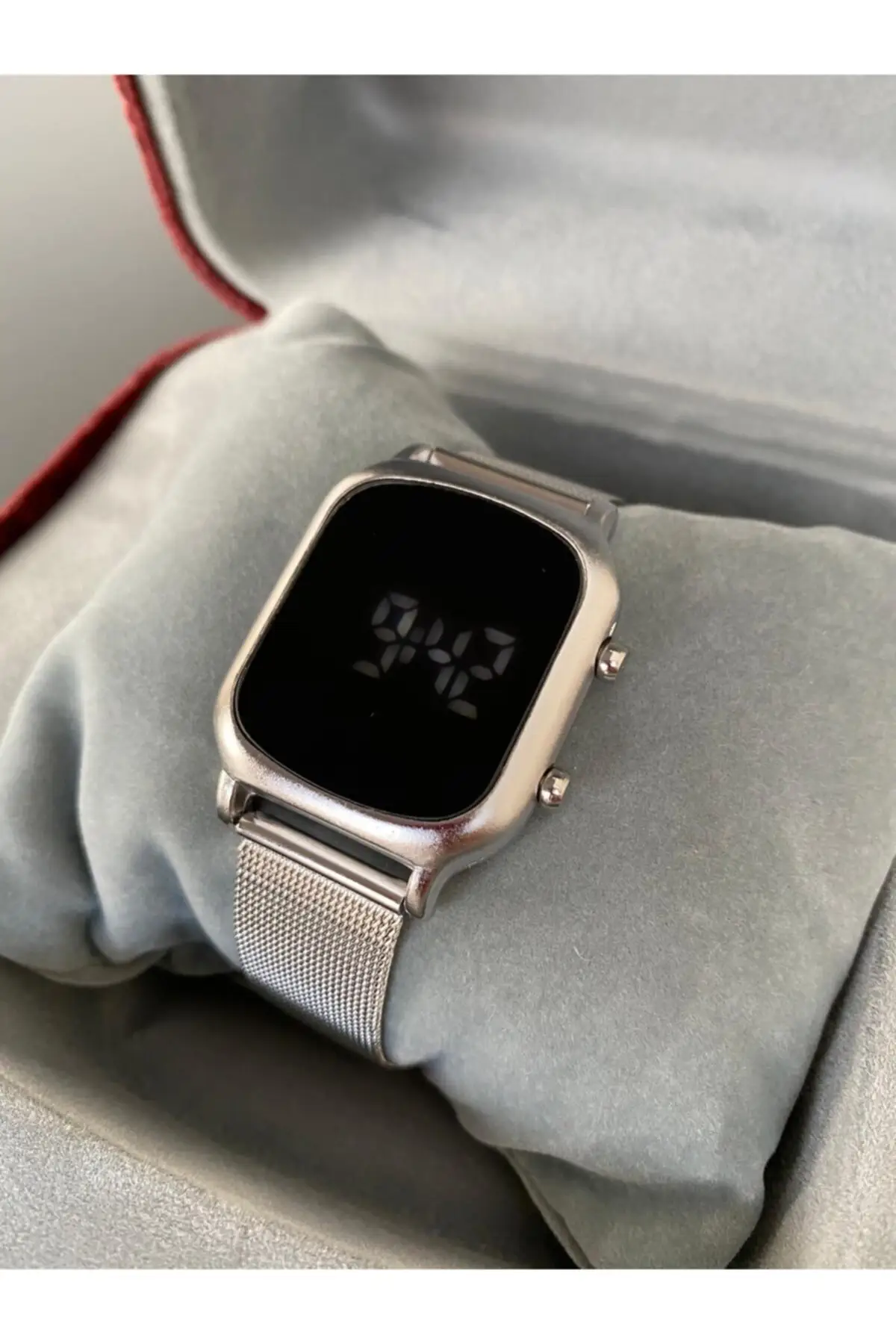 Reloj de pulsera Digital Unisex, Color plateado