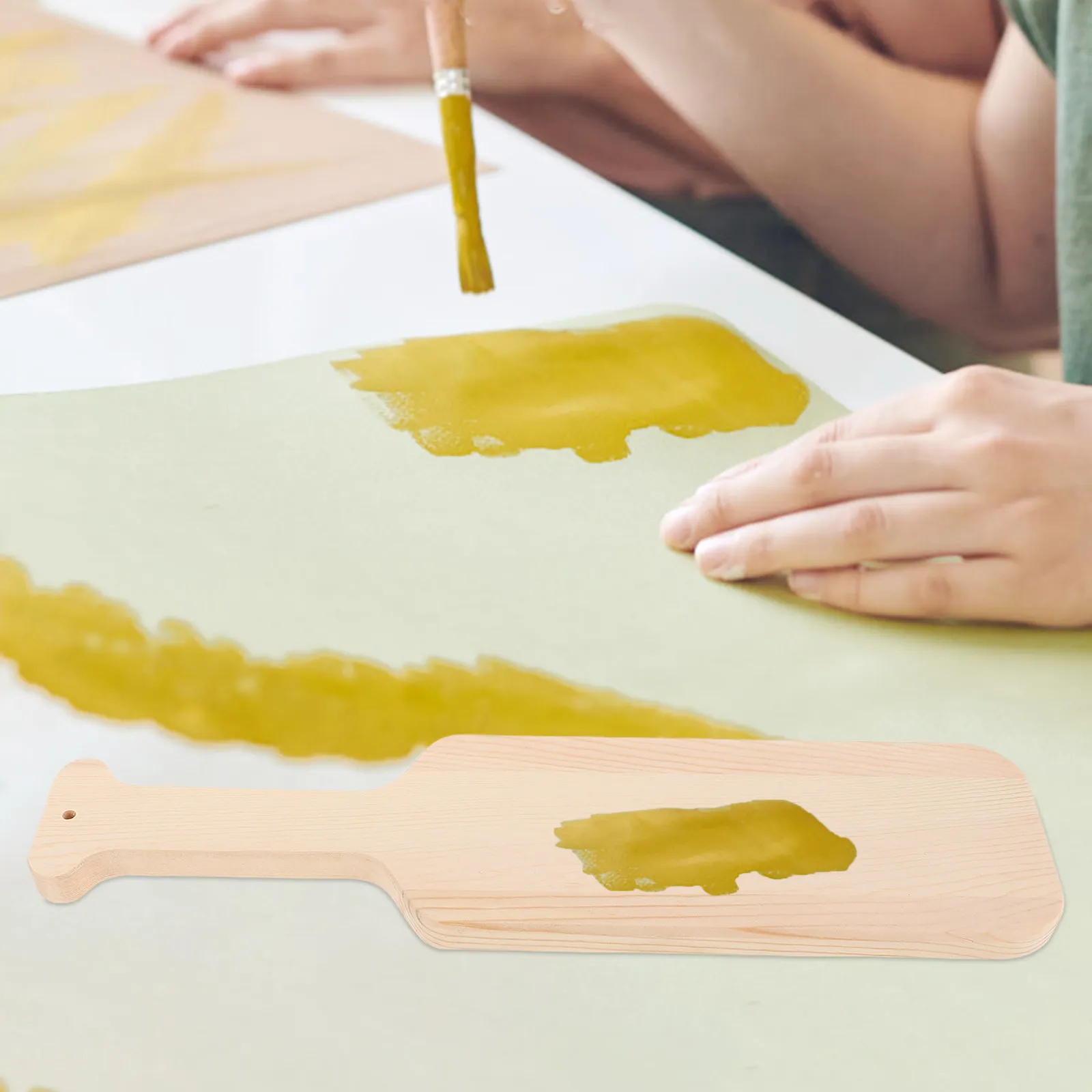 

2Pcs Sturdy Unfinished Wooden Paddle for Greek Clubs University Student Organizations DIY Painting Decoration Team Spirit Paddle