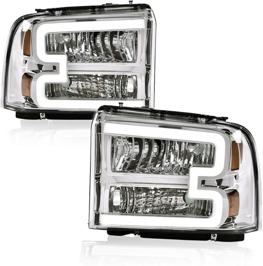 

LED Headlights, Compatible with 2005-2007 Ford F250 F350 F450 F550 Super Duty/Fit 2005 Ford Excursion (Not Fit Sealed Beam Headl