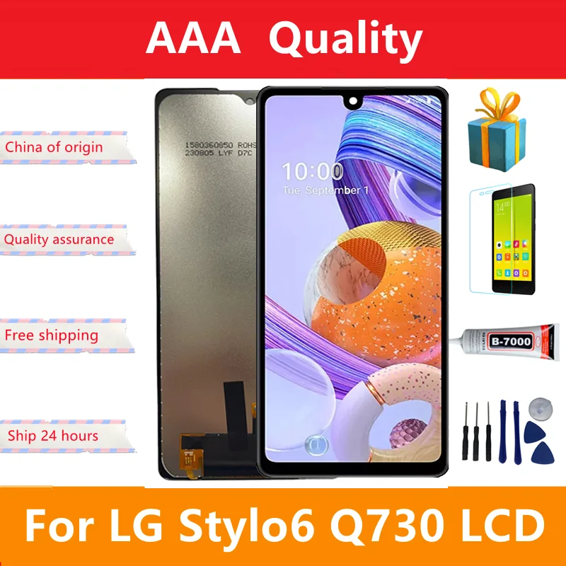 For LG Stylo 6 Q730 LCD 6.8'' Touch Screen Digitizer Replacement With Frame For LG Stylo 6 Q730 Touch Screen Stylo 6 LCD Display