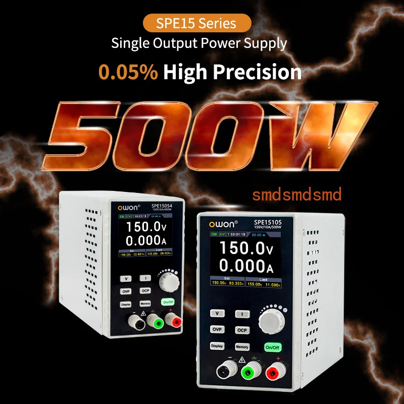 SPE15054 SPE30054 Programmable DC Power Supply 150V 300V 500W Portable Laboratory Power Supply List Waveform Editing Output