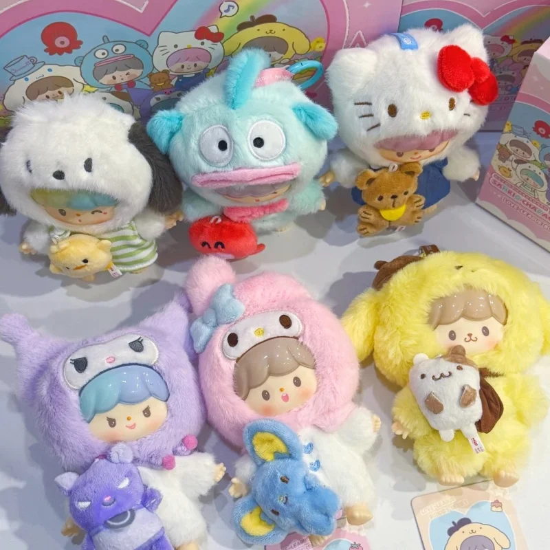 

Sanrio Zzoton Love League Buddies Series Blind Box Figure Kuromi Pompompurin Zzoton Mystery Box Surprise Bag Pendant Gift Toys