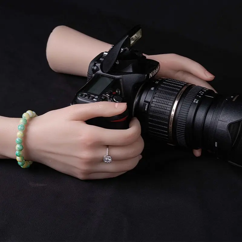 Fake Female Hand Model Liquid Silicone Mannequin Lifelike Hands For Manicure Art Jewelry Display Sketch Props Salon TGDW05
