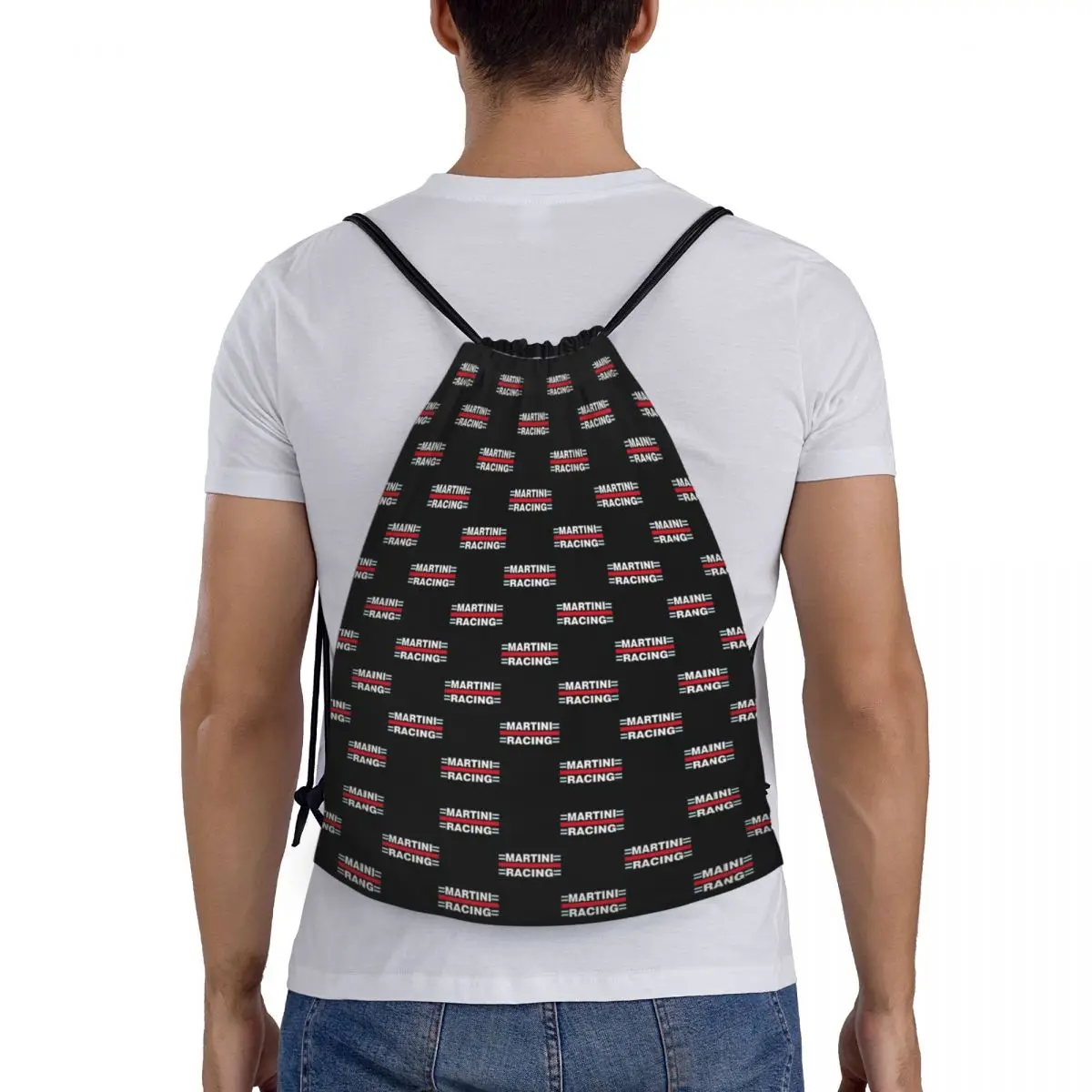 

Martini Racing Backpacks Multi-function Portable Drawstring Bags Sundries Bag Book Bags For Man Woman Students
