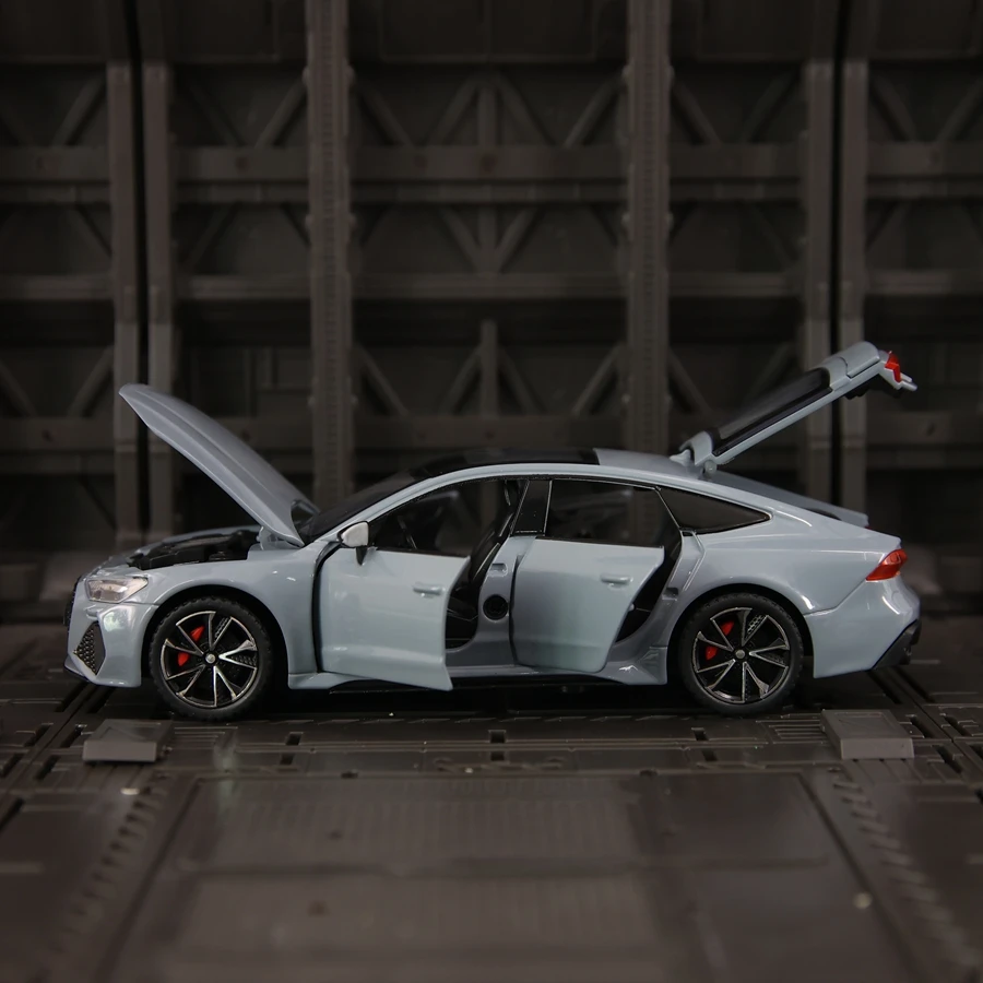 Simulation 1:32 de modèle de voiture en alliage RS7, jouets acousto-optiques pour enfants, avec fonctions sonores et d'éclairage simulées