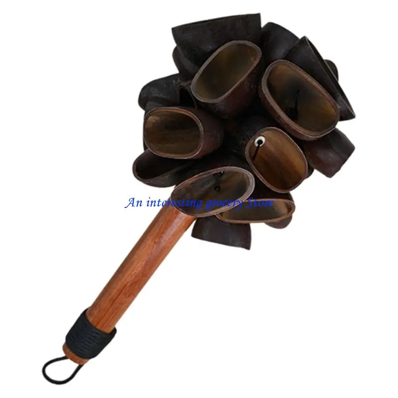 652D Traditionelles hölzernes Rhythmus-Glockenspiel-Werkzeug. Organischer tragbarer Geräuscherzeuger aus Holz für geistige und – Detail 7
