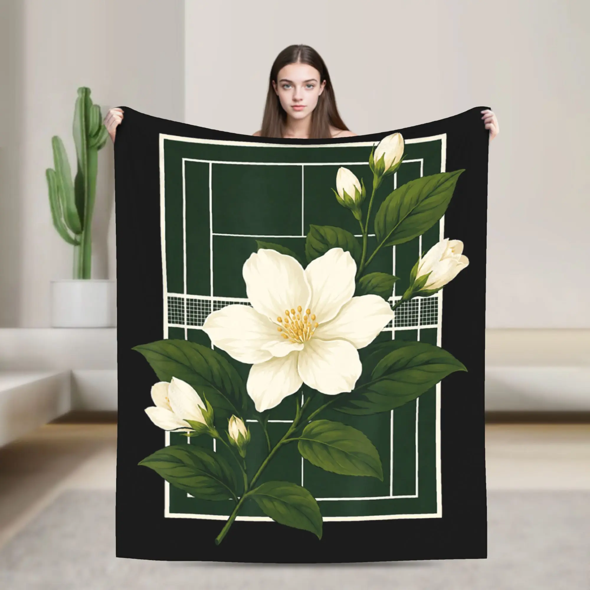 Alex Eala 2026 Alex Tennis Sampaguita Flower Bloom Fans Blankets  Plush Funny Warm Throw Blankets for Home Summer