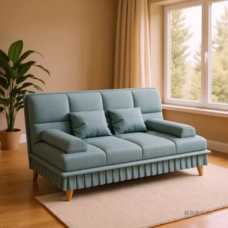 Multifunctional folding sofa bed dual-purpose small apartment simple cat scratching skin home living room apartment lazy can lie