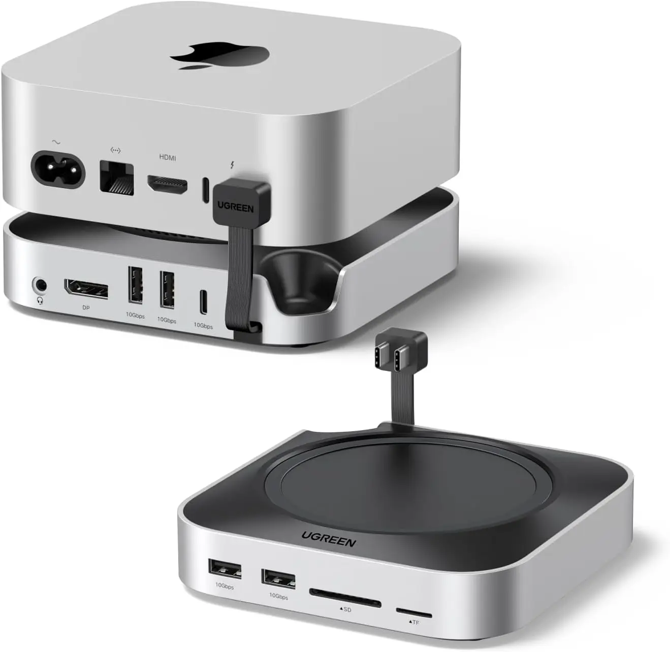 

M4 Mac Mini Dock with SSD Enclosure, 4K Display Support, 10Gbps USB Ports, SD/TF Card Reader