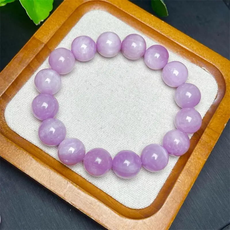 

Natural Kunzite Bracelet Charms Handmade Fortune Energy Bangle Mineral Woman Amulet Jewelry Gift 1PCS 8/9/10MM