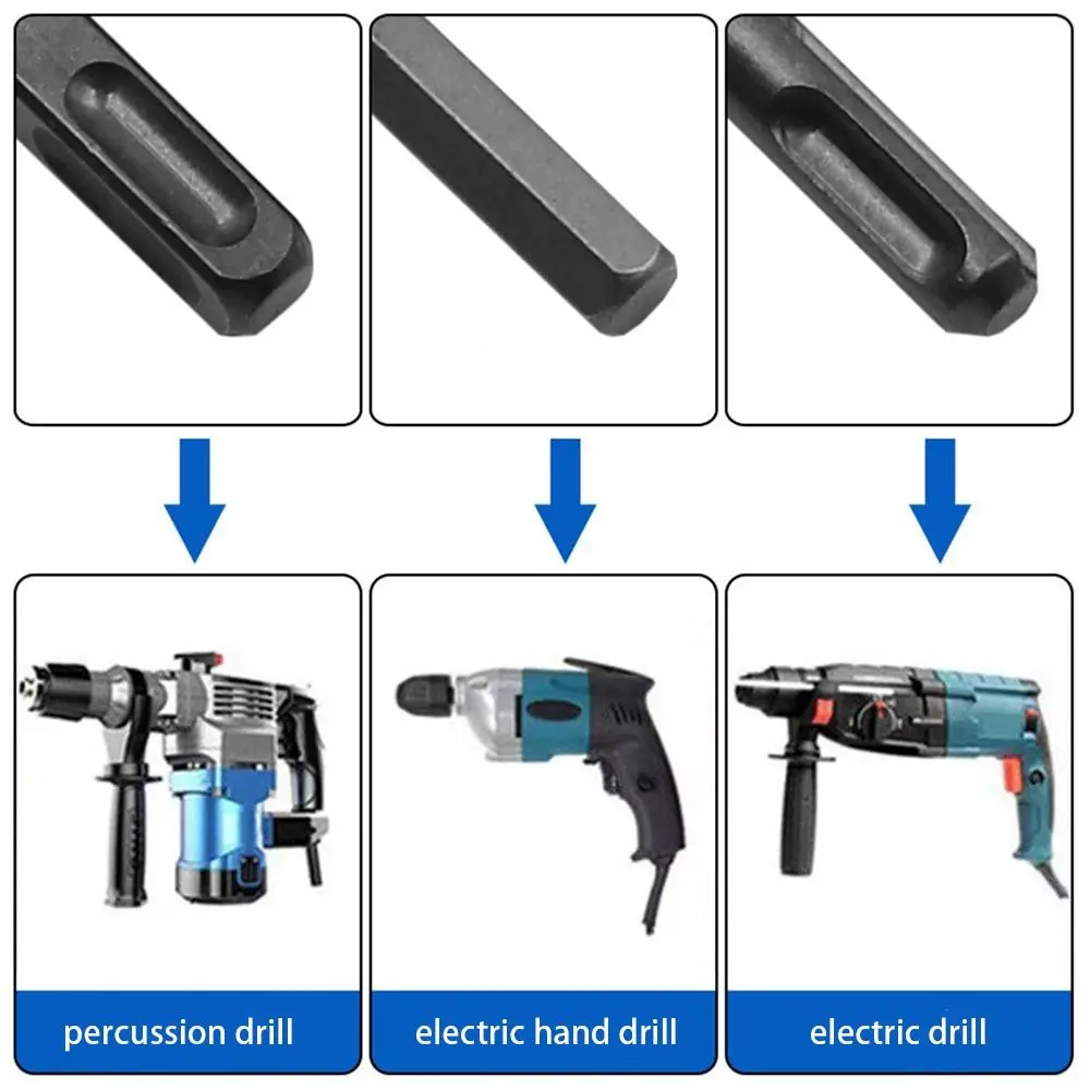 1Pcs Chuck Adapter Electric Hammer Conversion Adapter Square Hex Round Connecting Rod Hex Shank Metal Power Tool Accessory