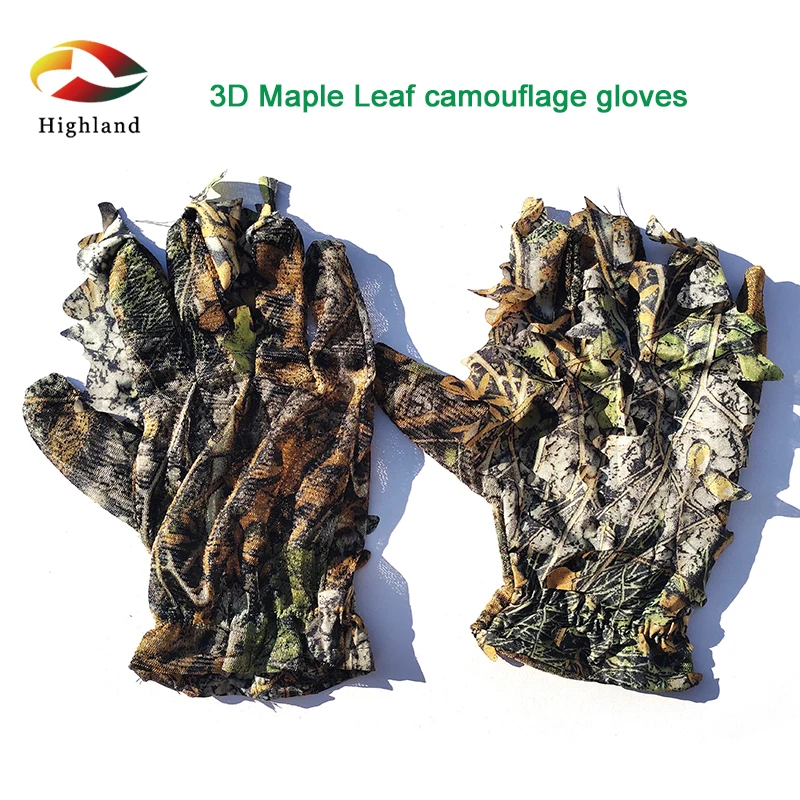 Hot Stealth Hunting Gloves Maple Camouflage Gloves Cloak 3D Maple Camouflage Ghillie Suit Hunting Camouflage Dead Leaf Suit