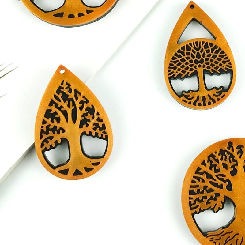 Tree Life Keychain Epoxy Resin Decorative Mold with Hole Keyring Pendant Mold