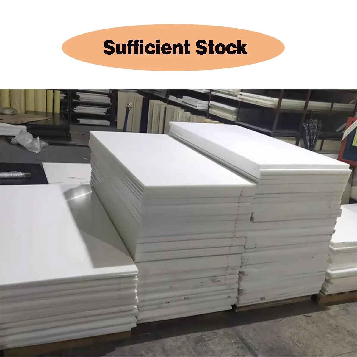 2-30mm Thick White PTFE Sheet Anti Corrosion Seal Gasket Raw Material PTFE Block For Model Processing