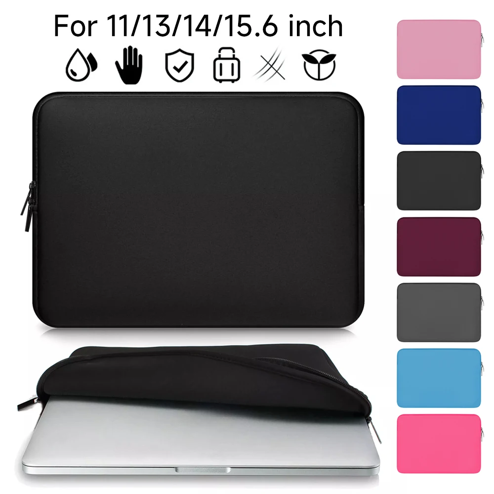 

Laptop Sleeve 11/13/14/15.6 Inch Notebook Case for Macbook Laptop Bag Computer Pocket Unisex Tablet Briefcase Portable Handbag