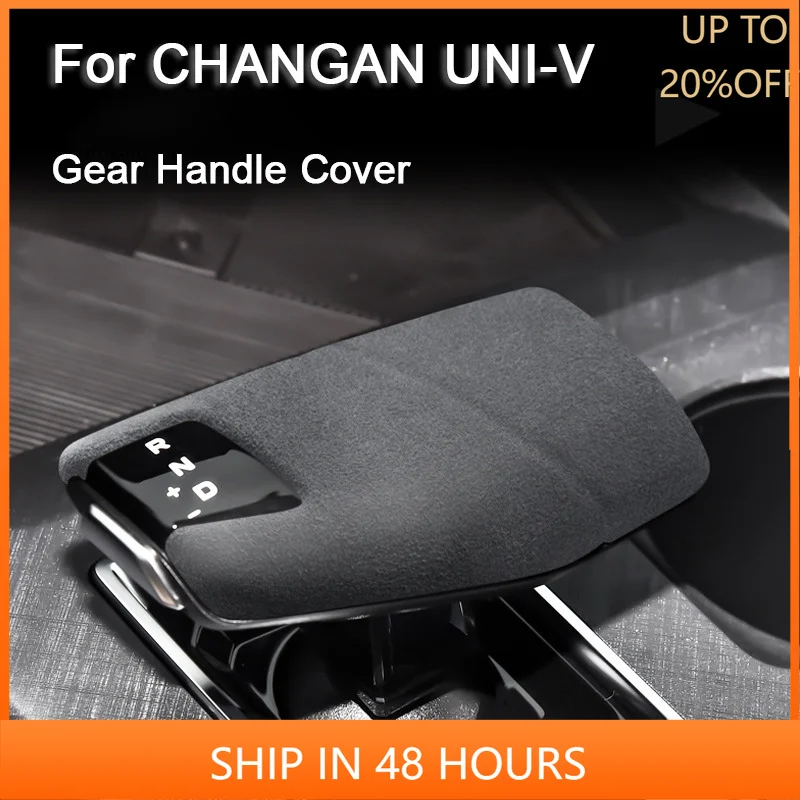 

NEW1 For Changan UNIV UNI-V 2024 2023 2022, Alcantara Suede Car Gear Shift Grip Head Knob Cover Cap Protective Interior Accessor