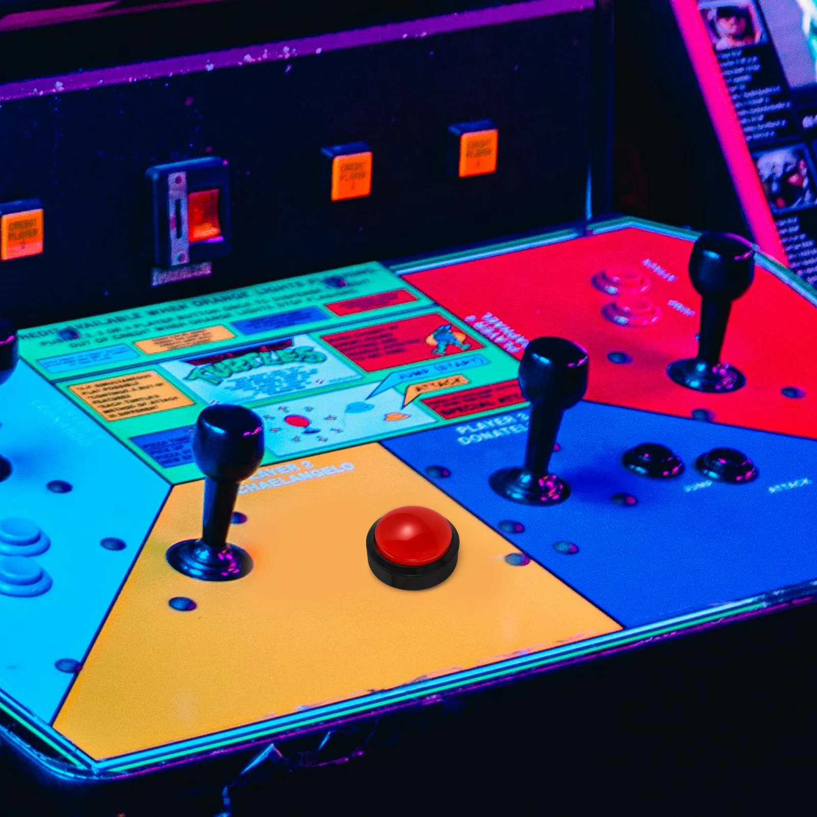 

Lighted Push Button Switch for Gaming Vending Machines Practical Use Convex Design Game Buttons Replacement Accessories