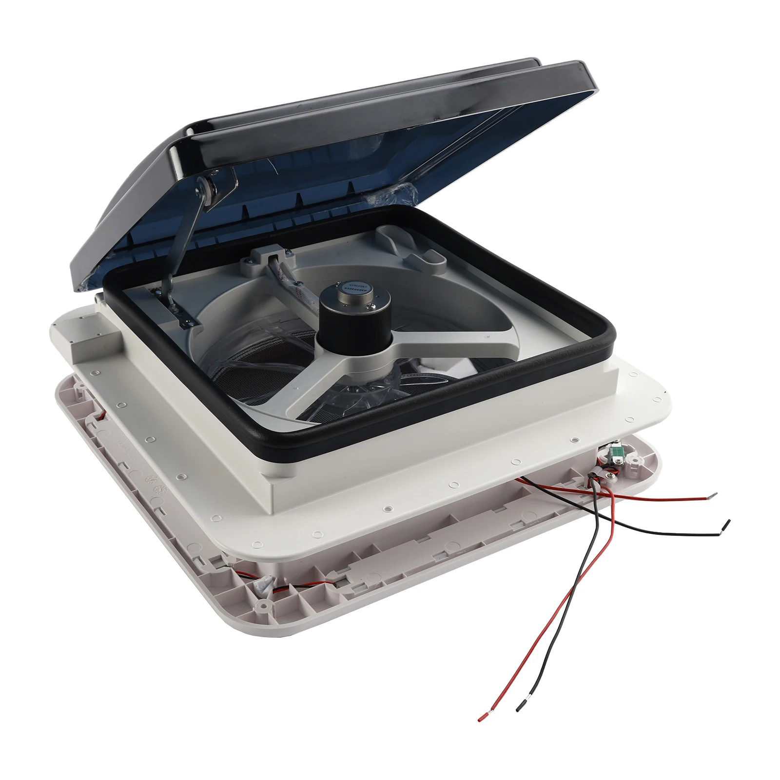 فتحة سقف قافلة RV مقاس 11 بوصة، محرك RV للأمام والخلف، مصباح كوة 12 فولت مع ضوء