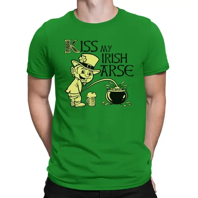 Kiss My Irish Ar E Mens T Shirt Ireland St Patricks Day Leprechaun
