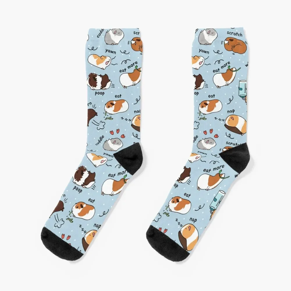 

Guinea Pig Daily To-Do List - Blue Background Socks halloween Argentina Non-slip sports stockings Girl'S Socks Men's