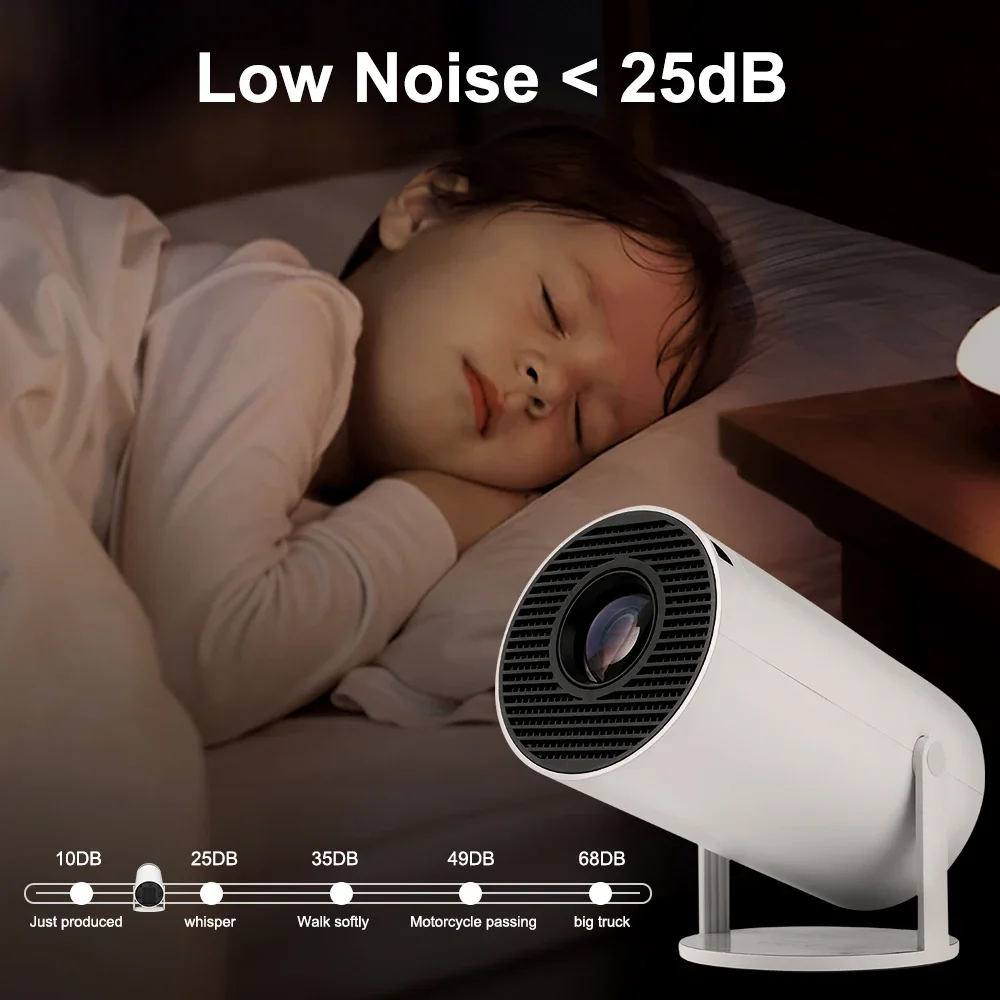 Polaring Y300 HY 720P Projector 200ANSI, HDMI/VGA/USB, 4K Input Supported, 12V DC EU Plug, Manual Keystone Home Cinema