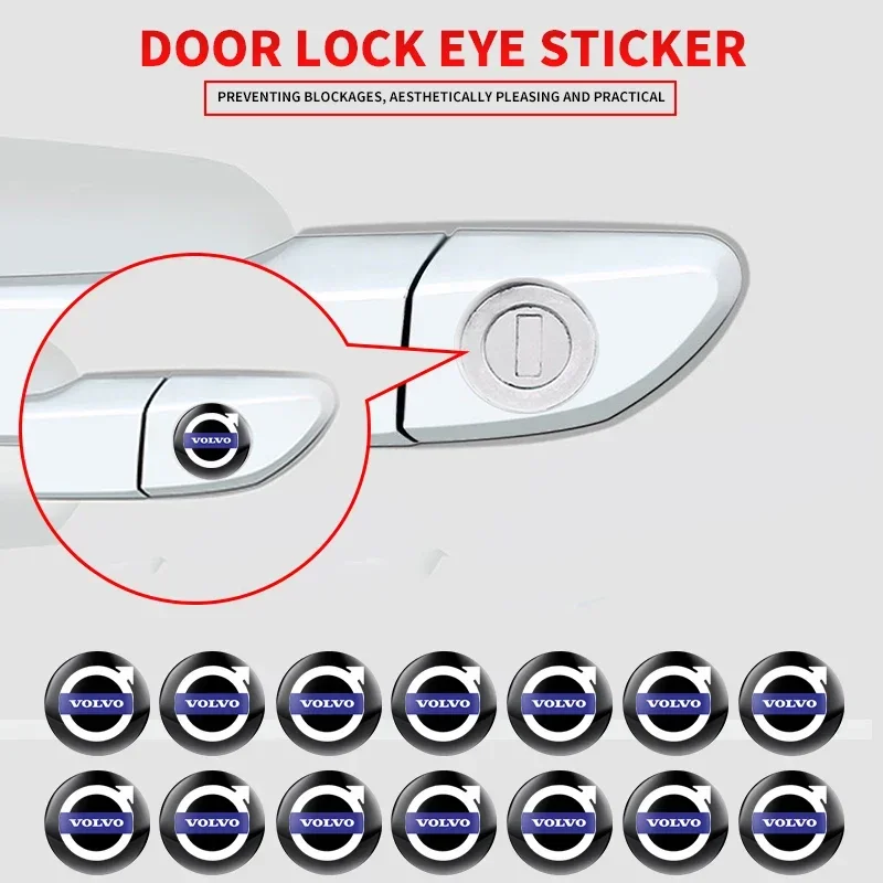 

new Car Door Keyhole Lock Core Dustproof Protector Sticker for Volvo XC60 C30 S60 C70 XC40 V40 XC70 V70 V60 V50 S80 S40 V90 S90
