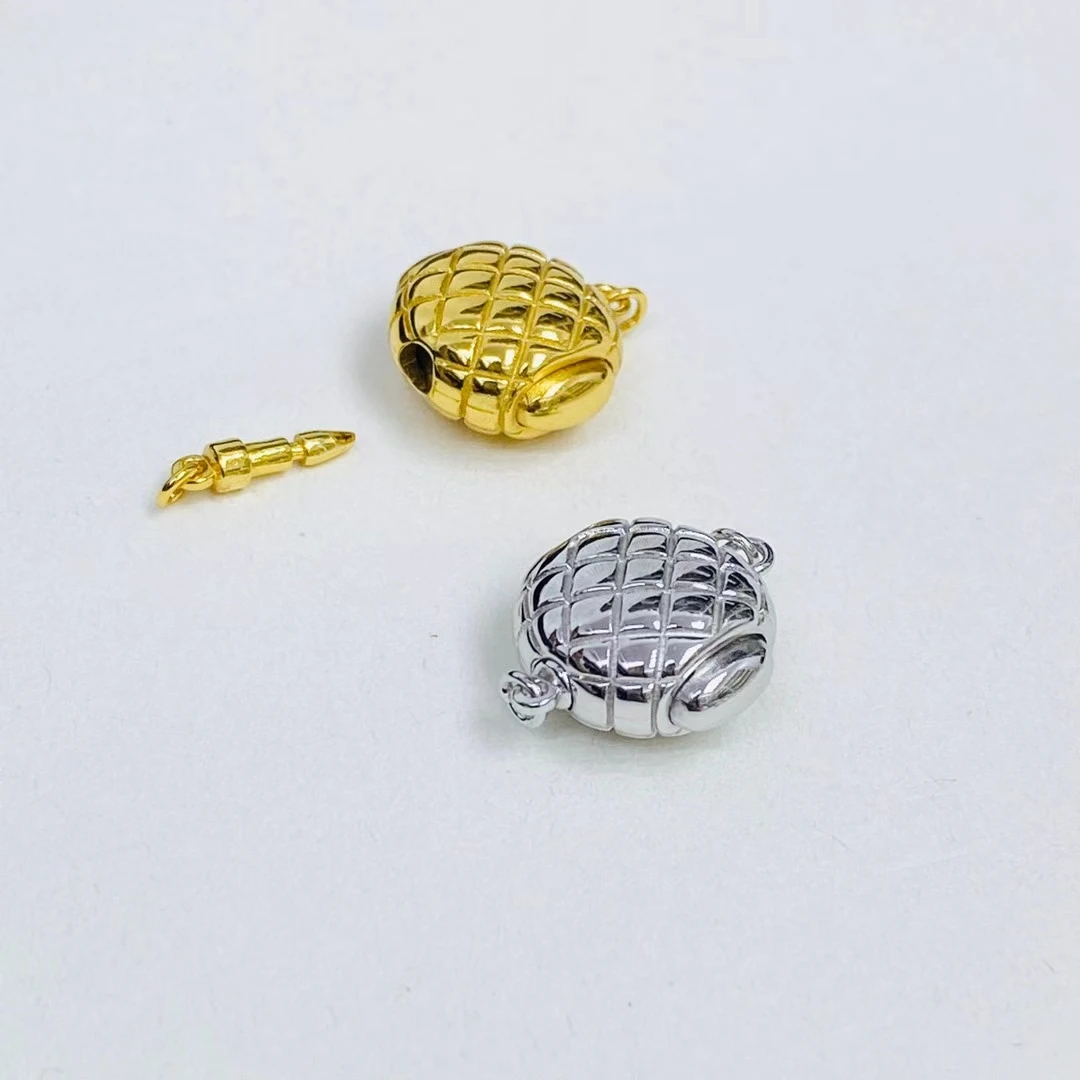 

Wholesale DIY 925 Sterling Silver Necklace Bracelet Clasp Hook Accessories for 8-15mm Pearls 5pcs/lot