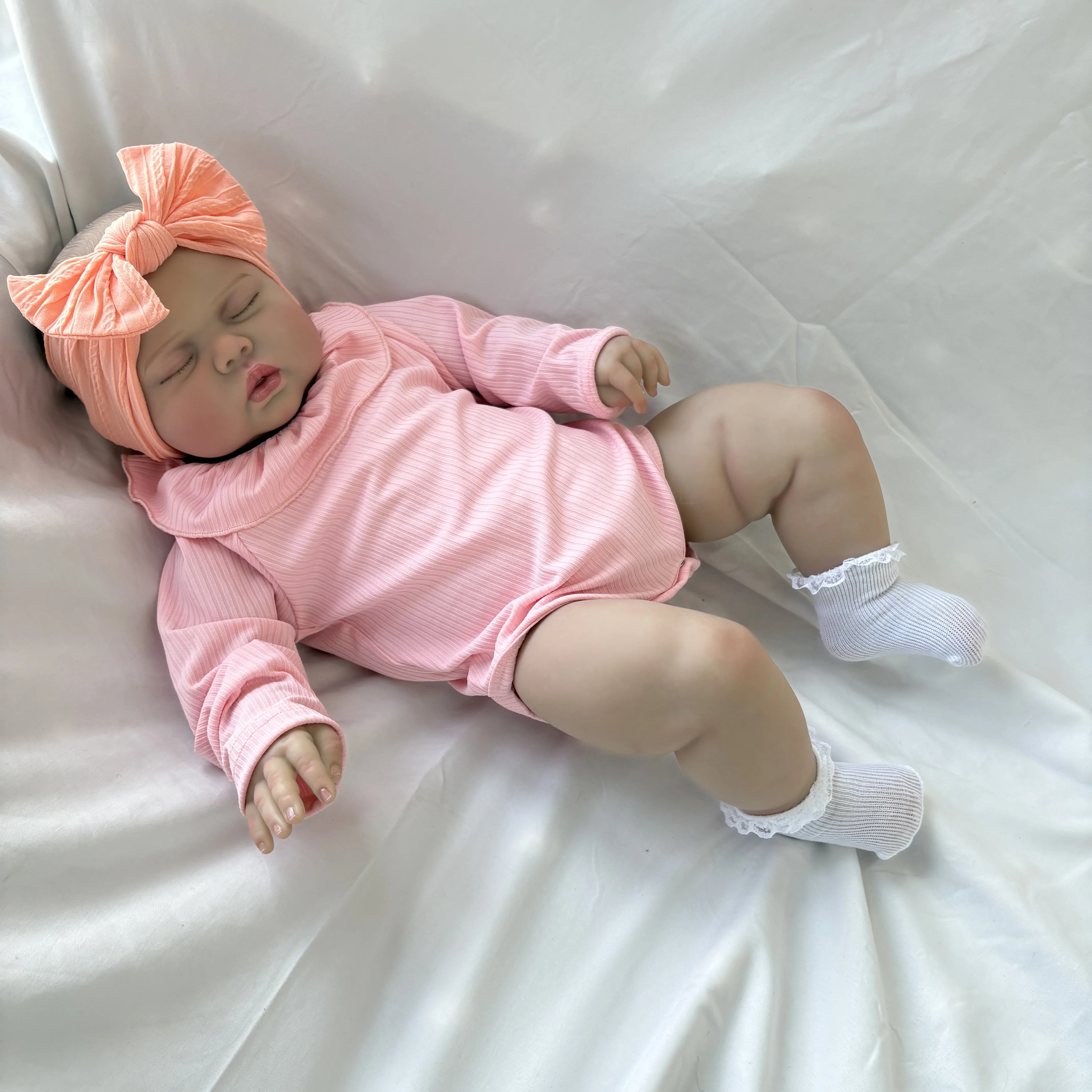 NPK 24''  Real Looking Reborn Pickle Lifelike Baby Doll Handmade 3D Painting Skin with Details Veins Baby Dolls