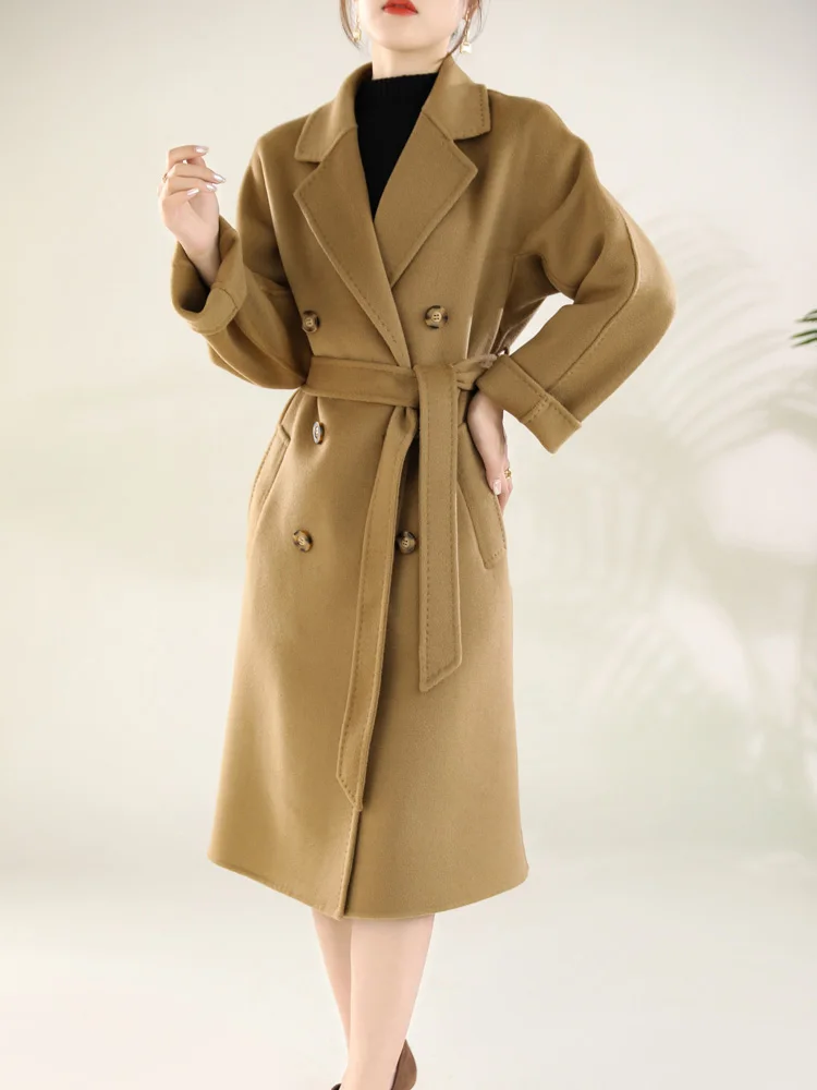 2023 Fashionable Long Women's Coat Autumn and Winter New Trend Best-Selling Coat 100% Pure Wool Woolen Coat Warm Comfortable Top