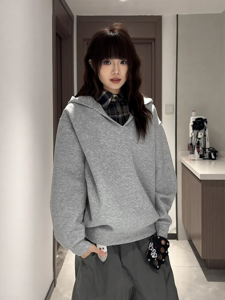 

Thiened Fce Hoodie Sweatirt Men's Autumn Winter Warm Outerwear Casual Streetwear Sle Regular Fit Long Sve irt