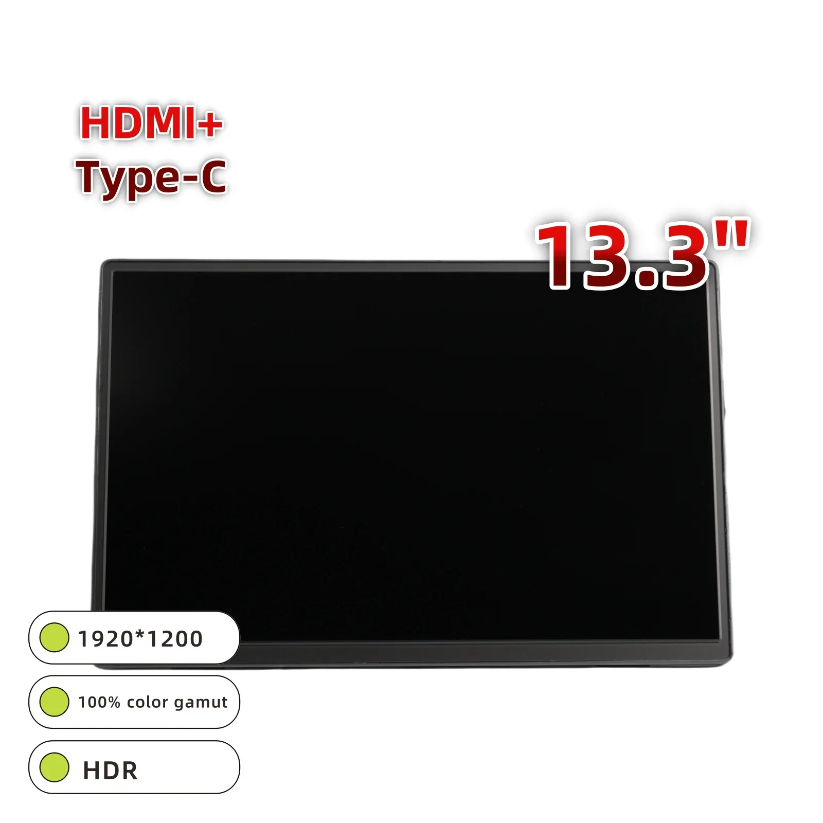 

13,3-дюймовый ультрапрозрачный портативный монитор OLED 1920*1200P 300 нит 10 бит HDR 100000:1 1MS игровой дисплей для ПК, ноутбука, телефона, PS5 Xbox