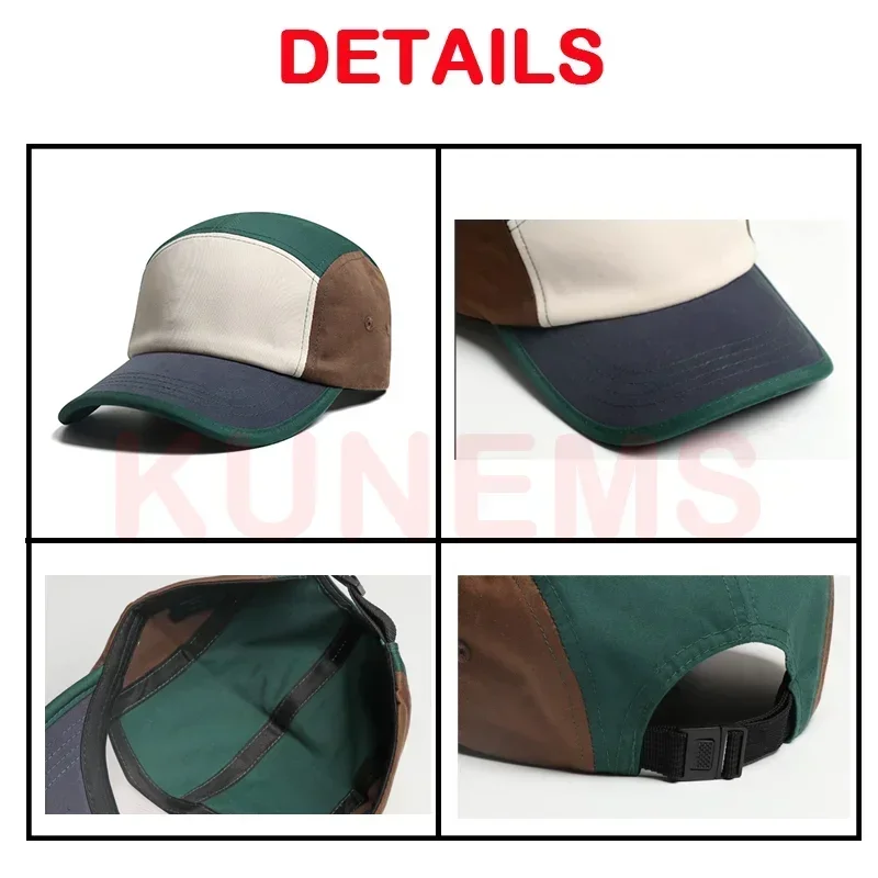 KUNEMS Custom Embroidery American Retro Multicolor Patchwork Baseball Cap Men\'s and Women\'s Outdoor Casual 5-Panel Hat Wholesale
