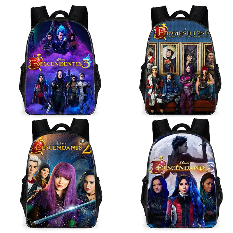 Disney Descendants Backpacks Shoulder Bag Pencil Bag 3 Piece Set Teenagers Boys Girls Student Travel Knapsack Messenger Bag Gift