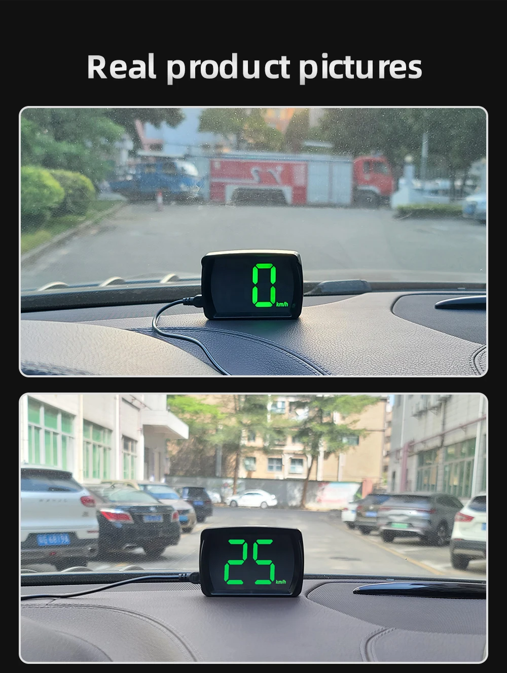 Y03 Großes Schriftzüberschrift-Head-Up-Display für Autos, GPS-Geschwindigkeitsanzeige in km/h und MPH, digitaler Tachometer, elektronische Anzeige für universelle Fahrzeuge – Detail 12