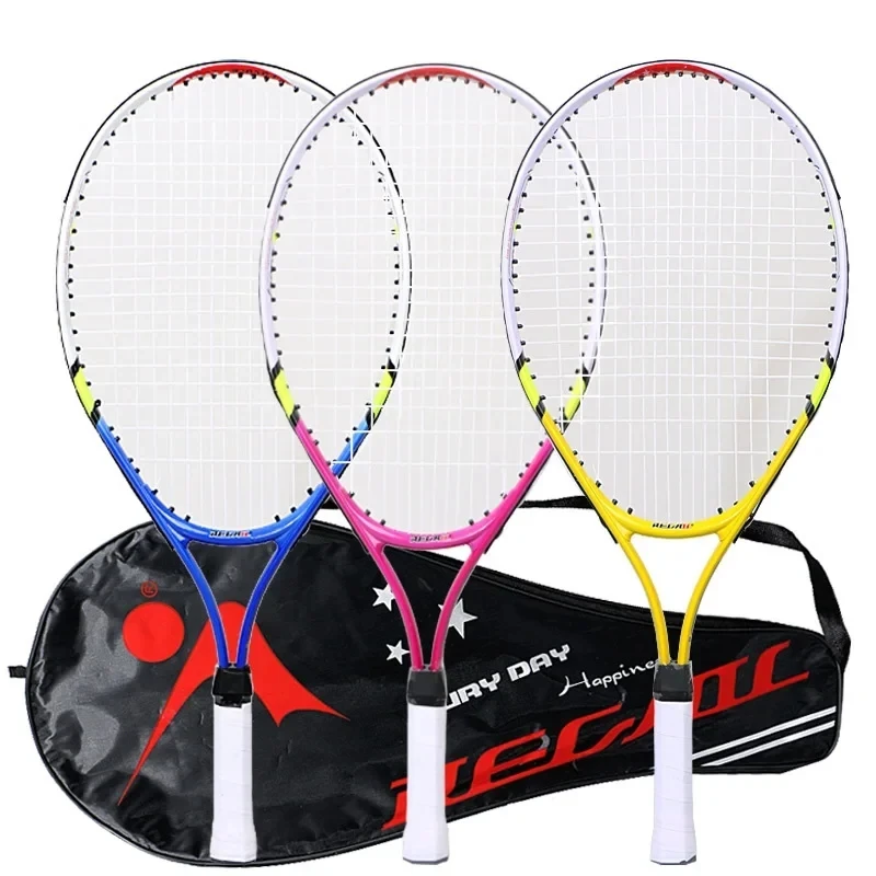 Raquette de tennis spéciale en alliage d'aluminium pour adolescents, adaptée à l'entraînement des enfants, fil de nylon de bain, 23 ", 1PC