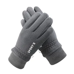 Warm Gloves Made of Fleece Thin Design for Spring and Autumn Windproof Cold Proof Anti Slip Cycling Sports Warm and Soft