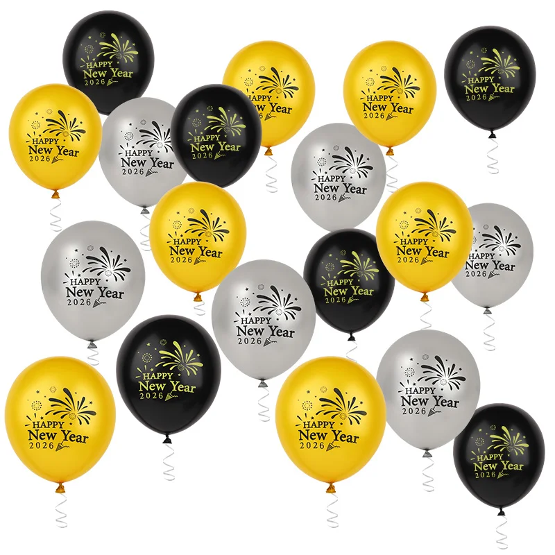 

15pcs 12inch New Year Merry Christmas Decorations Props Latex Balloons Xmas New Year 2026 Party House Parties Bars Ornament Toys