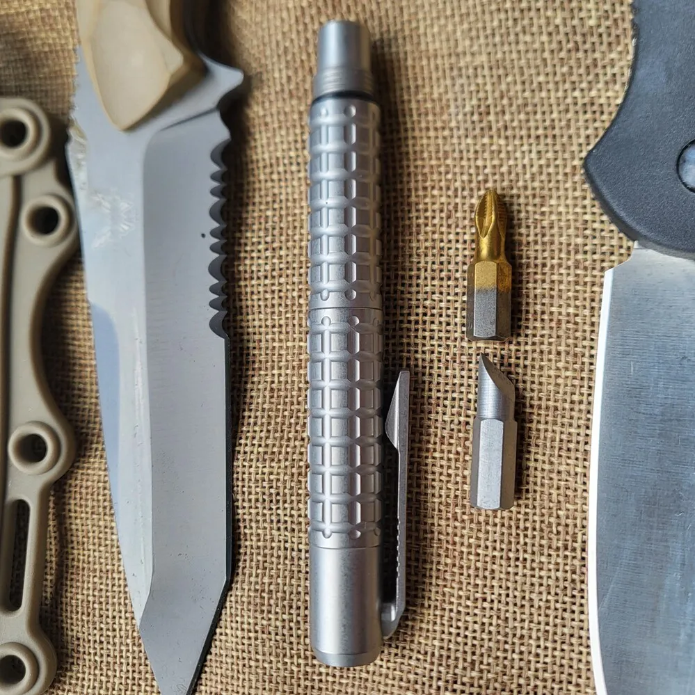 Outdoor Portable EDC Titanium Alloy Tactical Pen (with 6MM Batch Head)Car Emergency Window Breaking Tool view 5