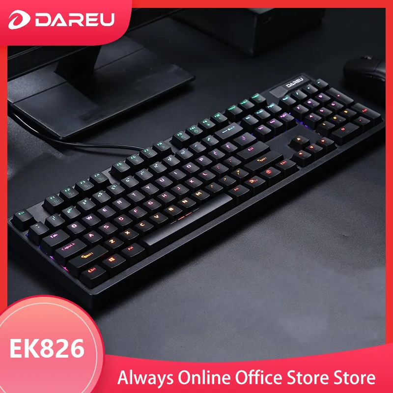 

Dareu EK826 Hot Swappable Mechanical Keyboard Mechanical Optical Axis Ipx5 Waterproof Mechanical Keyboard Optical Axis Keyboard