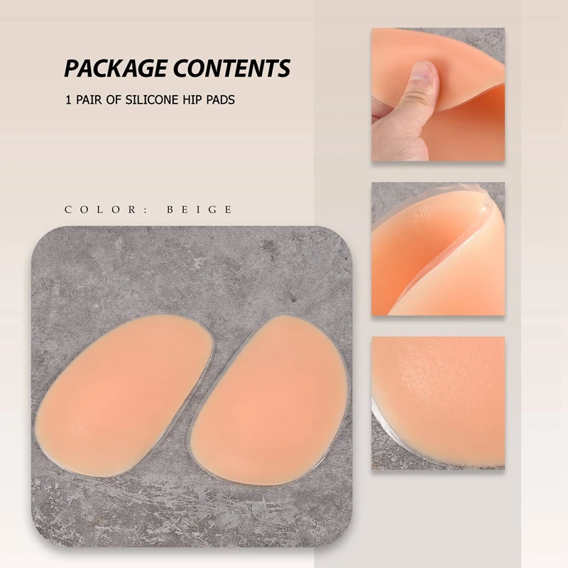 ●Women Sexy beige Silicone Hip Up Pads Butt Enhancer Booster