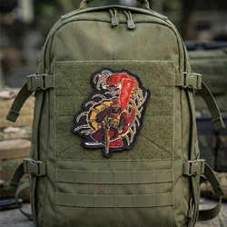 Takeda Messenger Tactical Samurai Centipede Fighting Print Patch for Clothing And Backpack Decoration