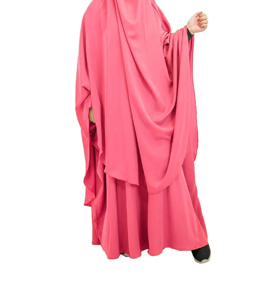 

Abayas Khimar Women Muslim 2 Pieces Set Arab Robe Islam Hooded Tops Skirt Modest Outfits Turkey Abaya Ramadan Eid Prayer Garment