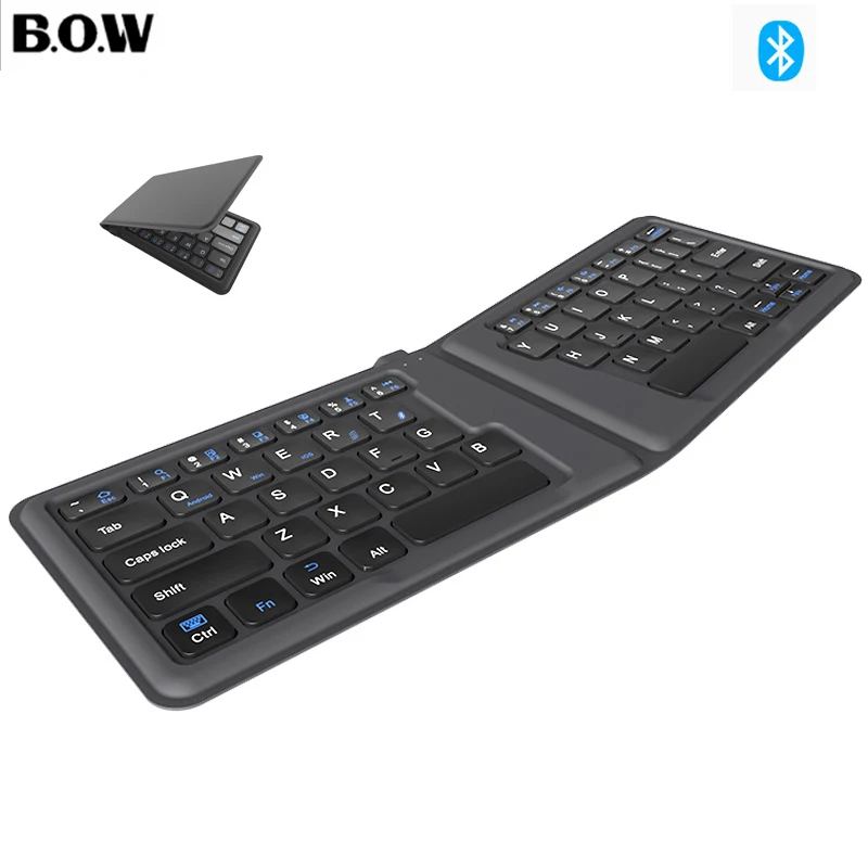 

JOMAA Ergonomics Folding Mini Wireless Keyboard Rechargeable Bluetooth Wireless Keyboard Keyboard For PC/Laptop/Desktop