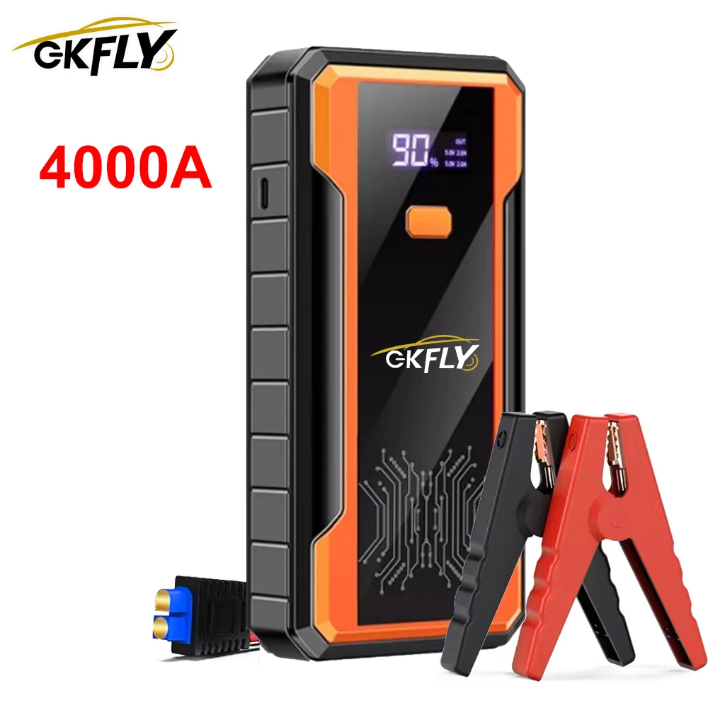 GKFLY 4000A/8000A Car Jump Starter Power Bank 12V Car Battery Booster Charger for Petrol Diesel Cars Emergency Starting Device