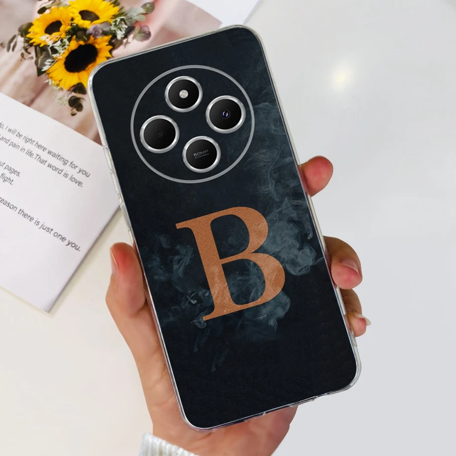 For Xiaomi Redmi 14C Case Luxury Letters Cover 6.88\'\' Clear Silicone Phone Case For Xiaomi Redmi 14C Redmi14C Soft Fundas Bumper